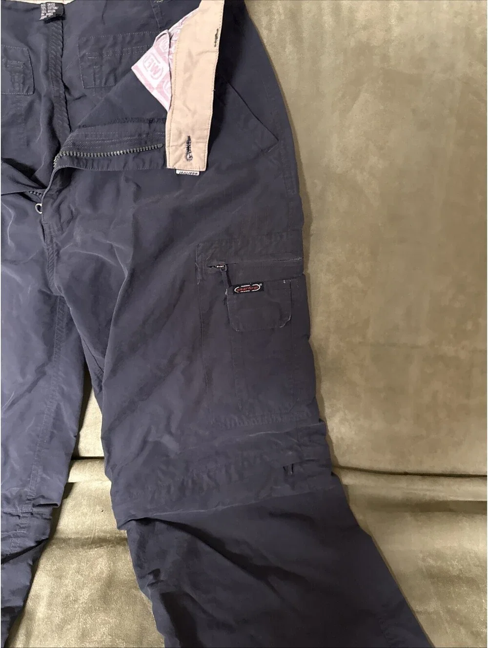 WearFirst Convertible Cargo Pants Mens 34x30 Navy Blue Zip-Off